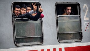 Migrantai Tovarniko (Kroatija) geležinkelio stotyje