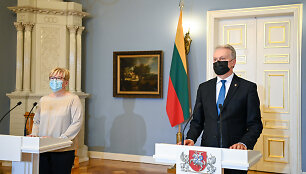 Prezidentas Gitanas Nausėda ir premjerė Ingrida &Scaron;imonytė
