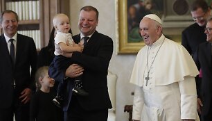 Saulius Skvernelis susitiko su Popiežiumi Pranci&scaron;kumi