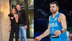 Luka Dončičius su mylimąja Anamaria Goltes 