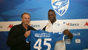 Massimo Cellino ir Mario Balotelli