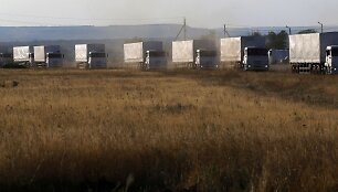 Rusijos &bdquo;humanitarinės pagalbos&ldquo; sunkvežimiai
