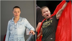 Rožė Namajunas ir Zhang Weili