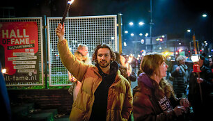 Protestas Nyderlanduose prie&scaron; komendanto valandą