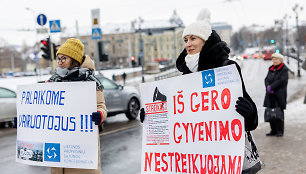 Streikuojančių vairuotojų palaikymo akcija