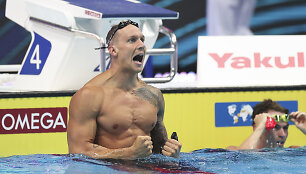Caelebas Dresselis Budape&scaron;te laimėjo auksą 50 m peteli&scaron;ke finale.