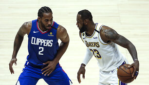 Kawhi Leonardas ir LeBronas Jamesas