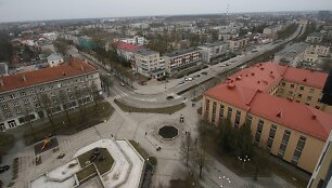 &Scaron;iaulių panorama nuo &bdquo;&Scaron;iaulių&ldquo; vie&scaron;bučio stogo