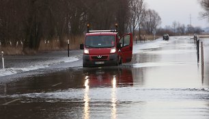 Potvynis pamaryje 2015 m. sausio 15 d. 