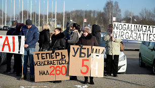 Rygoje vyko protestas prieš prekybos centro „Maxima“ griūties bylos vilkinimą