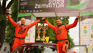 „Rally Žemaitija 2023“ finišo podiumas