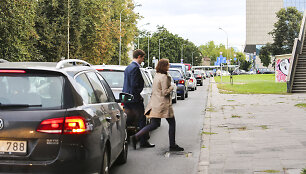 Grūstis Vilniaus A.Go&scaron;tauto ir Gynėjų gatvėse