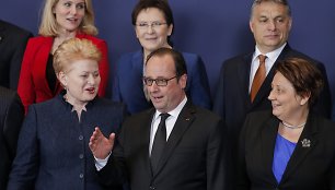 ES valstybių vadovai (D.Grybauskaitė, F,Hollande'as ir kiti) susitarė dėl sankcijų Rusijai galiojimo