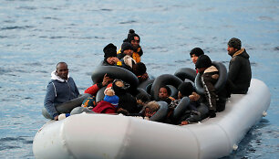 Migrantai Egėjo jūroje