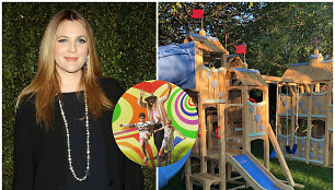 Drew Barrymore su dukromis Olive ir Frankie 
