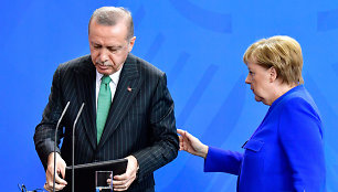 Recepas Tayyipas Erdoganas ir Angela Merkel