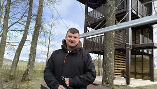 Pramogų parko Anyk&scaron;čiuose įkūrėjas Deividas Dilys
