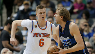 Kristapas Porzingis ir Dirkas Nowitzkis