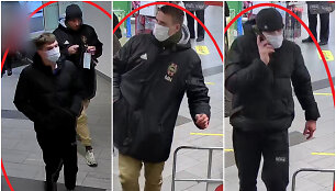 Vaizdo kameromis užfiksuoti vyrai