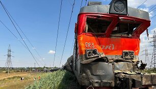 Volgogrado srityje nuo bėgių nuriedėjo traukinys