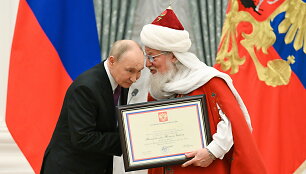 Vladimiras Putinas ir Rusijos auk&scaron;čiausiasis muftijus Talgatas Tadžudinovas