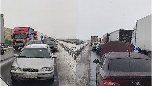 Spūstis įvykio vietoje A5 kelyje