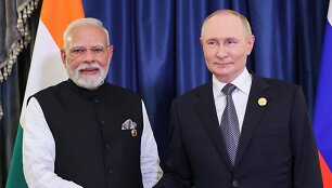 Narendra Modi ir Vladimiras Putinas / Pib/Press Information / ZUMAPRESS.com