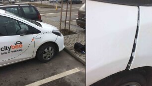 Apgadintas &bdquo;CityBee&ldquo; automobilis &bdquo;Toyota Yaris&ldquo;