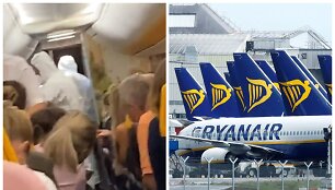 &bdquo;Ryanair&ldquo; lėktuve &ndash; koronavirusu užsikrėtęs keleivis