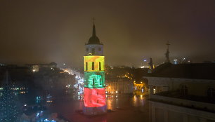 Pasitinkant 2022-uosius Vilniuje varpinės bokštas nušvis vaizdo projekcijomis