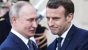 Vladimiras Putinas ir Emmanuelis Macronas