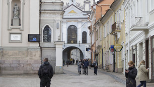 Vilniaus senamiestis Verbų sekmadienio rytą