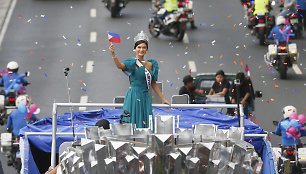 Manila pasitiko „Miss visatos“ nugalėtoją – Pia Alonzo Wurtzbach