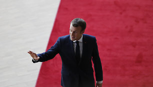 Emmanuelis Macronas Europos Vadovų Tarybos susitikime