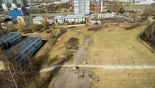 Vieta, kur planuojama statyti daugiabučius