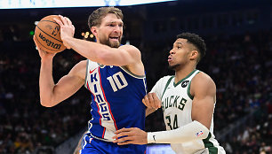 Domantas Sabonis ir Giannis Antetokounmpo