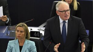 Federica Mogherini ir Fransas Timmermansas