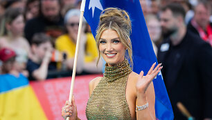 &bdquo;Eurovizijos&ldquo; turkio spalvos kilimo ceremonija Vienoje