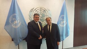 Linas Linkevičius ir Antonio Guterreso