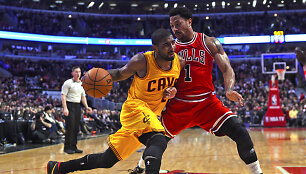 Kyrie Irvingas ir Derrickas Rose'as