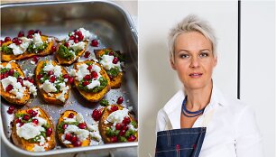 Nida Degutienė ir jos keptos saldžiosios bulvės
