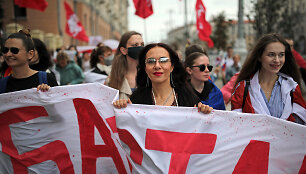 Moterų protestas Baltarusijoje
