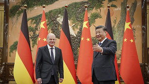 Vokietijos kanclerio Olafo Scholzo ir Kinijos prezidento Xi Jinpingo susitikimas