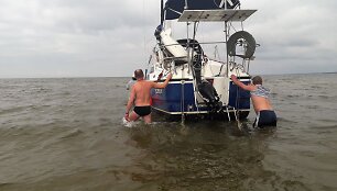 Jachta i&scaron;lydėta i&scaron; &Scaron;ventosios uosto