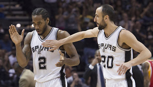 Kawhi Leonardas ir Manu Ginobili