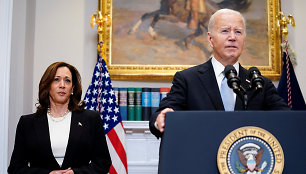 JAV prezidentas Joe Bidenas ir viceprezidentė Kamala Harris