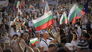 Bulgarijoje per antivyriausybinius protestus užblokuotas sostinės centras