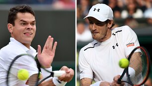 Milo&scaron;as Raoničius ir Andy Murray