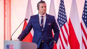 Gynybos sekretorius Pete'as Hegsethas / WOJTEK RADWANSKI / AFP