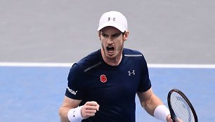 Tomašą Berdychą Paryžiuje nugalėjęs Andy Murray – per pergalę nuo pirmos pasaulio raketės titulo